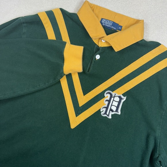 Polo Ralph Lauren Other - Vintage Polo Ralph Lauren Rugby Pullover Mens XL Crest Collar Long Sleeve Logo